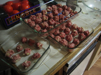 Meatballs... formed.